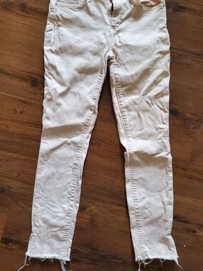 Sam Edelman The Kitten Mid-Rise Skinny Ankle Jeans in Pale Pink